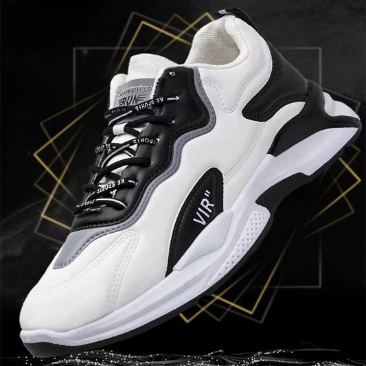 Fashion Black White Sneakers Casual Outdoor Lightweight Breathable Sports Shoes For Men
